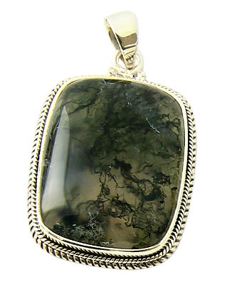 SKU 21142 - a Moss agate Pendants Jewelry Design image