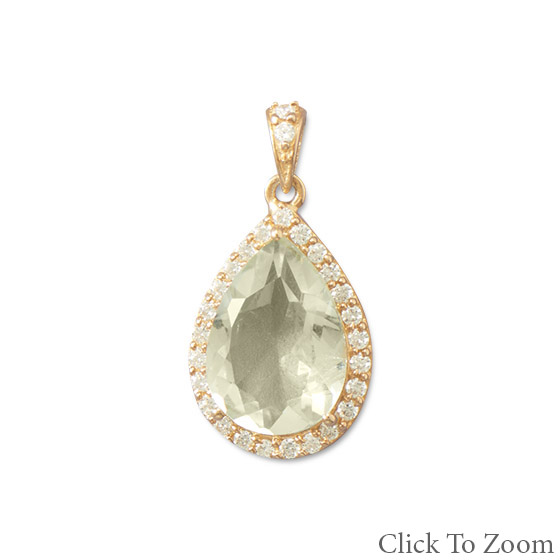 SKU 22046 - a Green amethyst pendants Jewelry Design image