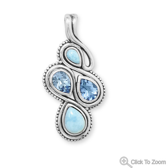 SKU 22067 - a Larimar pendants Jewelry Design image