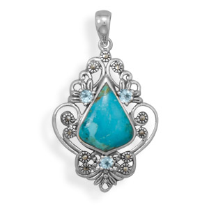 SKU 22085 - a Turquoise pendants Jewelry Design image