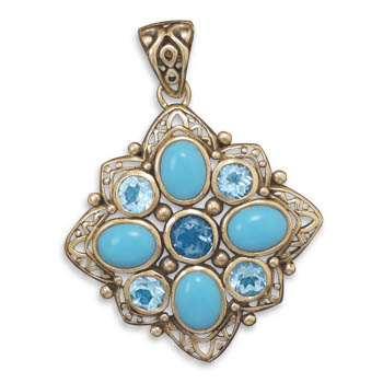 SKU 22097 - a Turquoise pendants Jewelry Design image