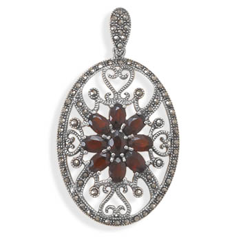 SKU 22098 - a Garnet pendants Jewelry Design image