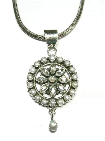 SKU 3099 - a White topaz Pendants Jewelry Design image