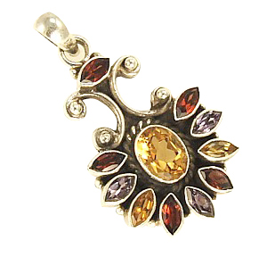 SKU 3110 - a Multi-stone Pendants Jewelry Design image