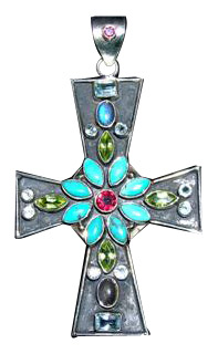 SKU 3158 - a Multi-stone Pendants Jewelry Design image
