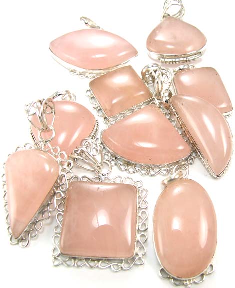 SKU 5328 - a Rose quartz Pendants Jewelry Design image