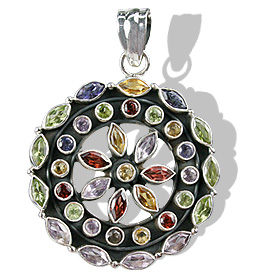 SKU 5574 - a Multi-stone Pendants Jewelry Design image