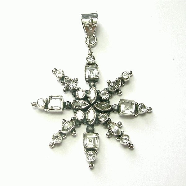SKU 5596 - a White topaz Pendants Jewelry Design image