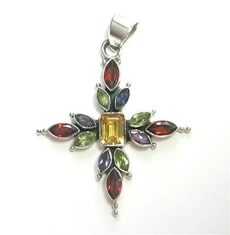 SKU 6914 - a Multi-stone Pendants Jewelry Design image