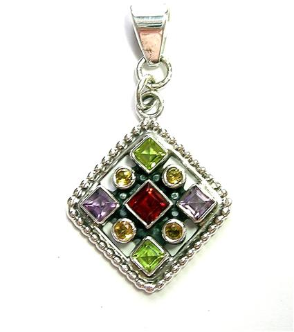 SKU 6925 - a Multi-stone Pendants Jewelry Design image