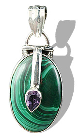 SKU 7334 - a Malachite Pendants Jewelry Design image