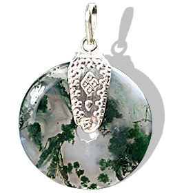 SKU 8424 - a Moss agate Pendants Jewelry Design image
