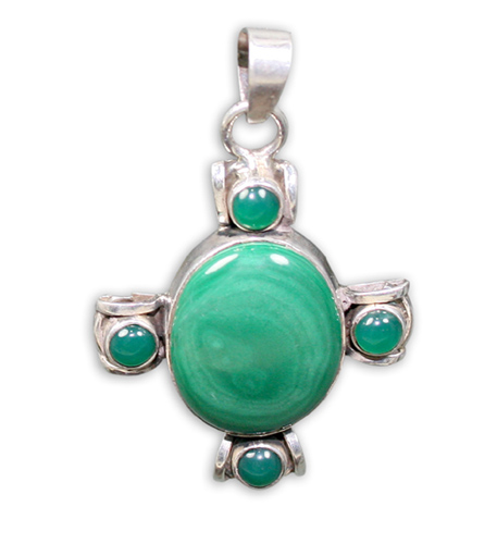 SKU 8827 - a Malachite Pendants Jewelry Design image
