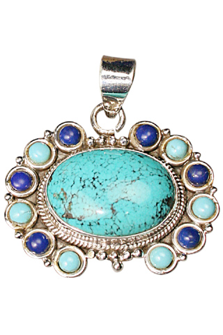 SKU 9063 - a Turquoise Pendants Jewelry Design image