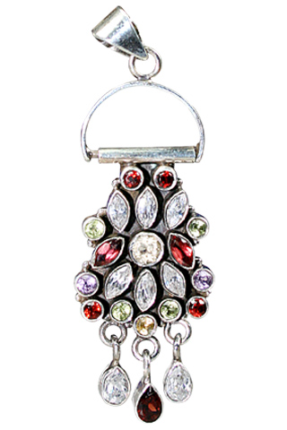 SKU 9133 - a Multi-stone Pendants Jewelry Design image
