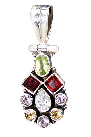 SKU 9135 - a Multi-stone Pendants Jewelry Design image