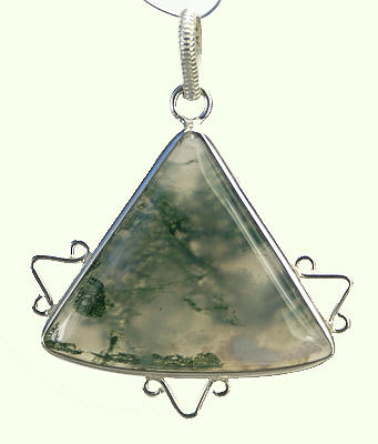 SKU 9246 - a Moss agate pendants Jewelry Design image