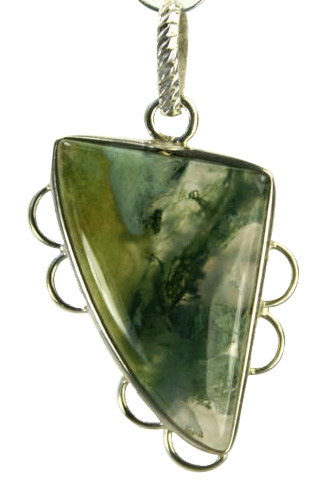 SKU 9249 - a Moss agate pendants Jewelry Design image