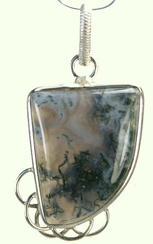 SKU 9253 - a Moss agate pendants Jewelry Design image