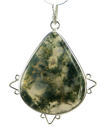 SKU 9259 - a Moss agate pendants Jewelry Design image