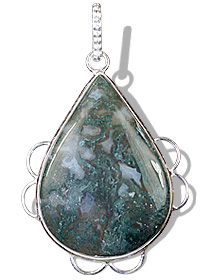 SKU 9260 - a Moss agate pendants Jewelry Design image
