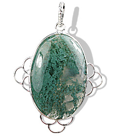 SKU 9262 - a Moss agate pendants Jewelry Design image