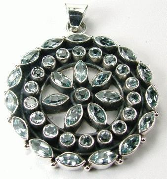 SKU 937 - a Blue Topaz Pendants Jewelry Design image