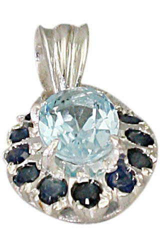 SKU 9414 - a Blue Topaz pendants Jewelry Design image