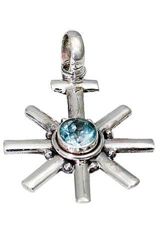 SKU 9479 - a Blue Topaz pendants Jewelry Design image