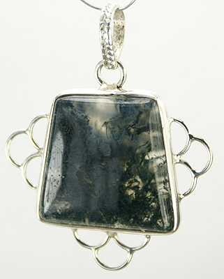 SKU 9534 - a Moss agate pendants Jewelry Design image
