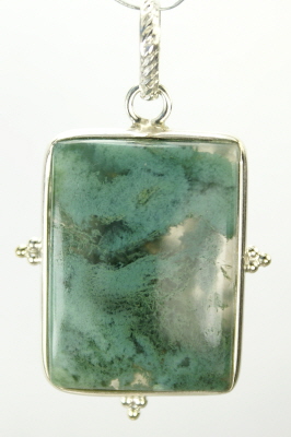 SKU 9537 - a Moss agate pendants Jewelry Design image