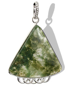 SKU 9539 - a Moss agate pendants Jewelry Design image