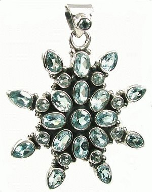 SKU 977 - a Blue Topaz Pendants Jewelry Design image