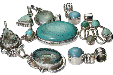 SKU 9894 - a Turquoise pendants Jewelry Design image