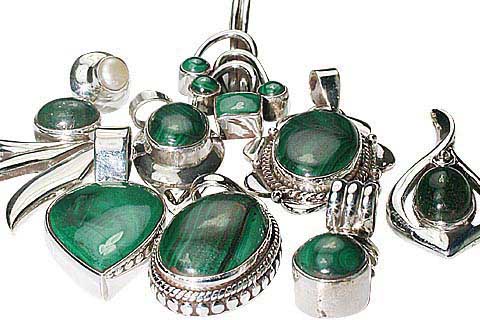 SKU 9897 - a Malachite pendants Jewelry Design image