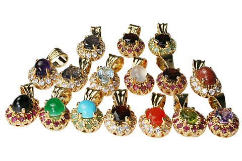 SKU 9927 - a Multi-stone pendants Jewelry Design image