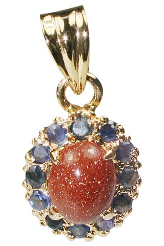 SKU 9955 - a Goldstone pendants Jewelry Design image