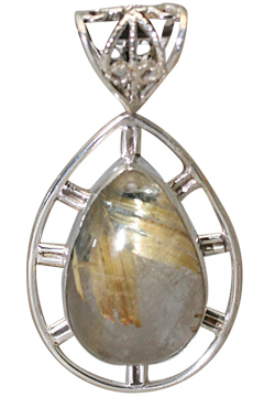 unique Rutilated Quartz pendants Jewelry