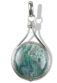 unique Moss agate Pendants Jewelry for design 1411.jpg