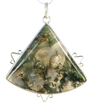 unique Moss agate pendants Jewelry