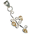 Design 10025: yellow citrine leaf pendants