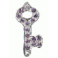 Design 10060: purple amethyst key pendants