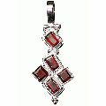 Design 10138: red garnet art-deco pendants