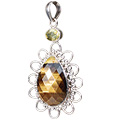 Design 10147: Brown, Yellow tiger eye drop pendants