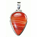 10223: Silver Setting Red carnelian  drop pendants