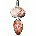 10244: Silver Setting red jasper drop pendants