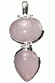 Design 10264: pink rose quartz drop pendants
