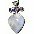 Design 10277: purple,white moonstone pendants