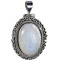 Design 10279: white moonstone estate pendants