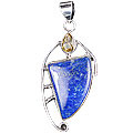 Design 10332: blue,multi-color lapis lazuli drop pendants